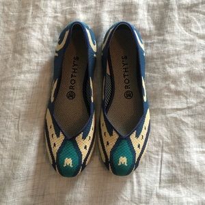 Rothy’s retired Moroccan Blue flats.